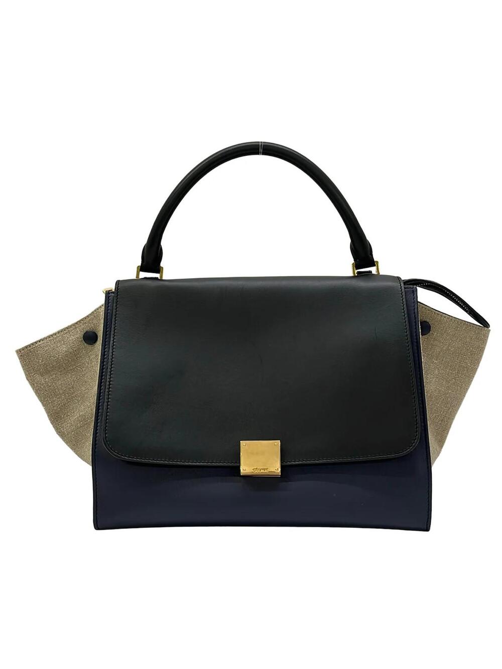 Celine Trapeze Medium Black Navy Beige #364158C58B